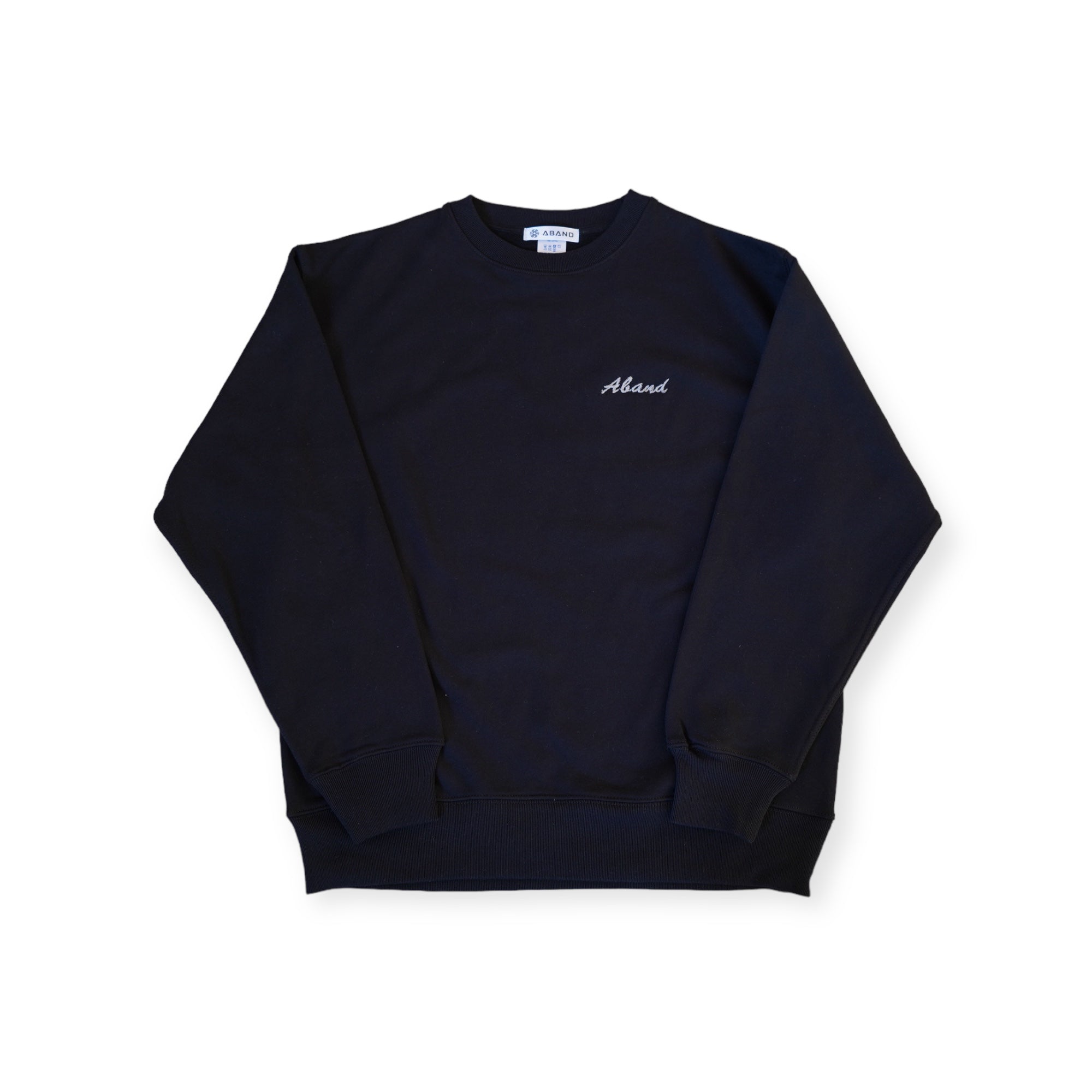 ABAND CREW NECK SWEAT SHIRT 【BLACK】 – ABAND official shop